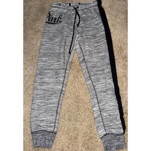 Pink By Victoria's Secret Legging Grey‎ with side black stripe 2015 Small